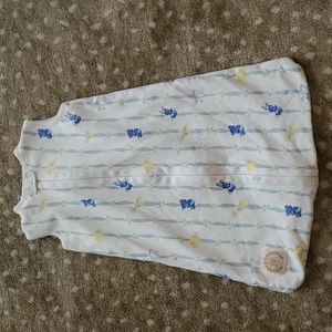 The Beaufort Bonnet Company - White w/ Blue Stripes & Animals Sleep Sack | 0-6M